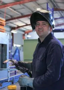 Fabricator at work